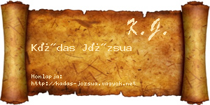 Kádas Józsua névjegykártya